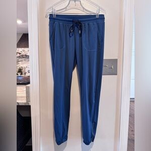 ZYIA Active Peak Zipper Jogger Pants, Dark Teal/Blue, Size Small (S)